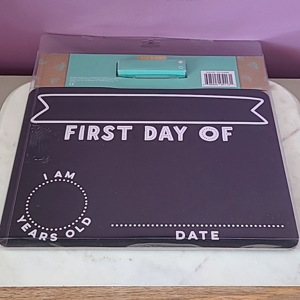 New Kate & Milo First and Last Day Chalk Sign NWT